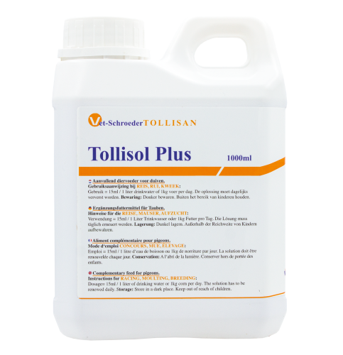 Przejdź do produktu TOLLISAN Tollisol Plus 1000 ml - regeneracja i ochrona wątroby gołębi