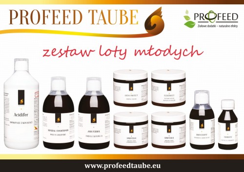 Przejdź do produktu PROFEED TAUBE Zestaw, pakiet lotowy dla gołębi młodych, 9 produktów