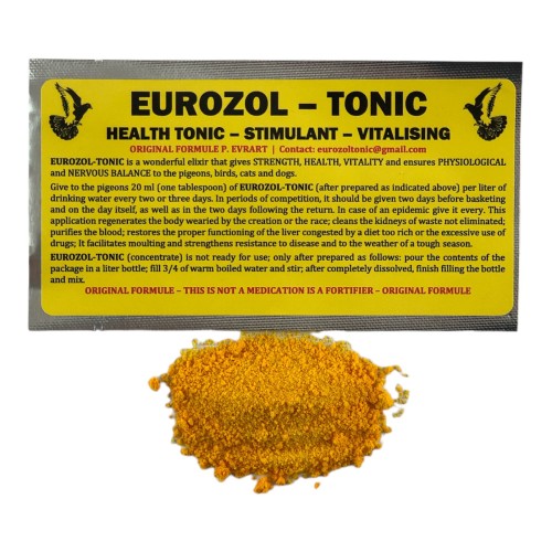 Przejdź do produktu GAS PIGEON Eurozol -Tonic  - koncentrat do rozrobienia z wodą, elektrolit dla gołębi