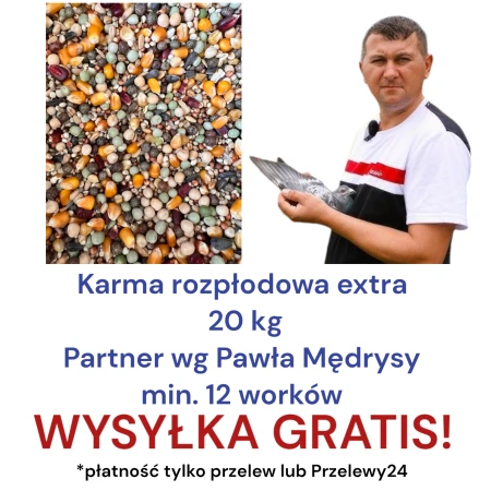 PARTNER - PAWEŁ MĘDRYSA PREMIUM Rozpłodowa extra 20kg Pakiet 12 worów  WYSYŁAKA GRATIS