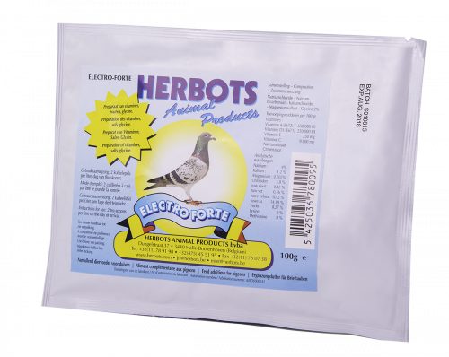Przejdź do produktu HERBOTS Electro Forte 100 g - elektrolit dla gołębi