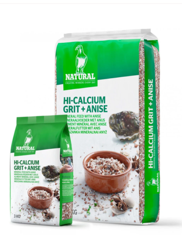 Przejdź do produktu NATURAL Hi-Calcium Grit + Anis 20 kg - grit z anyżem dla gołębi