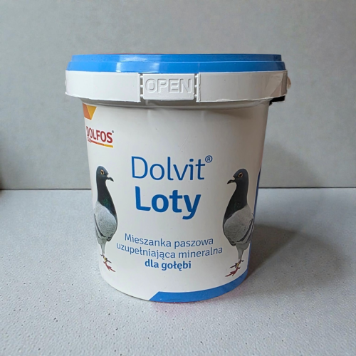 Przejdź do produktu DOLFOS Dolvit Loty  1 kg - mieszanka mineralno-witaminowa, odżywka na loty dla gołębi