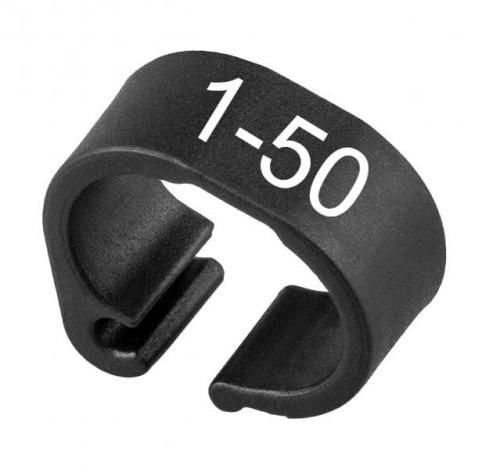 Przejdź do produktu Znaczniki dla gołębi 8x6mm numerowane 1-50 - różne kolory