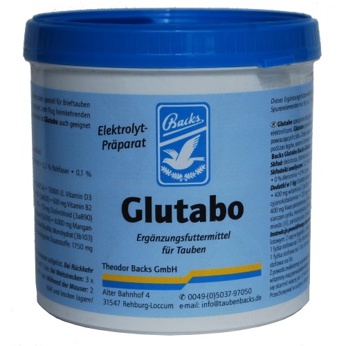 Przejdź do produktu BACKS Glutabo 500 g - elektrolit z witaminami i glukozą dla gołębi