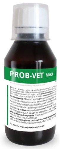 Przejdź do produktu CENTRUM ZDROWIA GOŁĘBI Prob-Vet MAX 125 ml - nowoczesny probiotyk dla gołębi