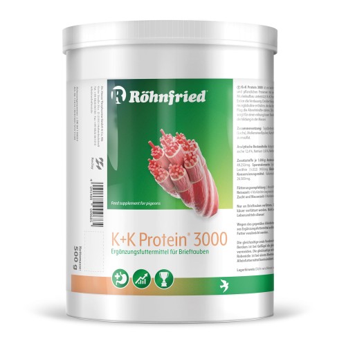 Przejdź do produktu ROHNFRIED K+K Protein 3000  500g - białko dla gołębi