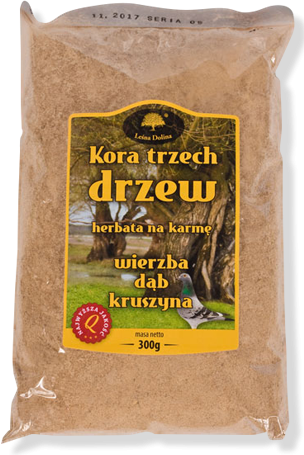 Przejdź do produktu LEŚNA DOLINA Kora 3 drzew 300 g - posypka na karmę dla gołębi