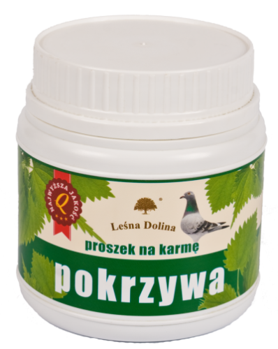 Przejdź do produktu LEŚNA DOLINA Pokrzywa 200 g - posypka ziołowa na karmę dla gołębi