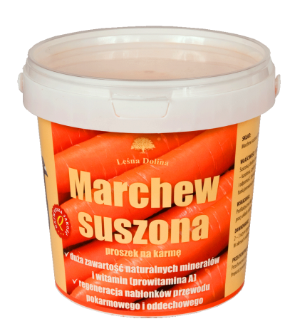 Przejdź do produktu LEŚNA DOLINA Marchew suszona 500 g - posypka na karmę dla gołębi