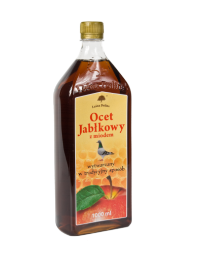 Przejdź do produktu LEŚNA DOLINA Ocet jabłkowy z miodem dla gołębi 1000 ml