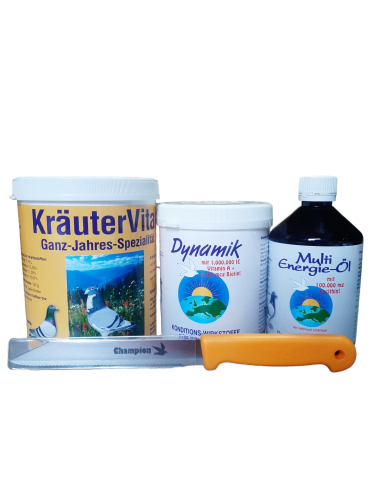 Przejdź do produktu NEBEL Zestaw  lotowy dla gołębi - Dynamik, Krauter Vital, Multi Energie Ol + GRATIS