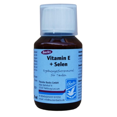 Przejdź do produktu BACKS Vitamin E + selen 100 ml - witamina E z selenem dla gołębi