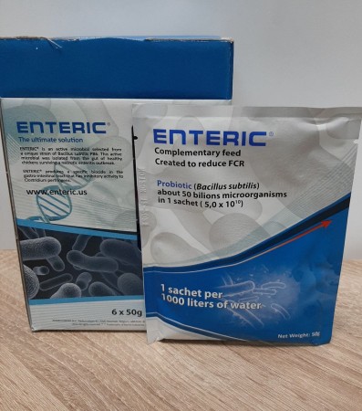 ENTERIC 50 g  - probiotyk w proszku, super wydajność na 1000 L wody!!