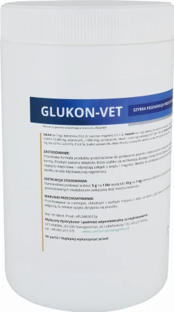 CENTRUM ZDROWIA GOŁĘBI GLUKON-VET - SZYBKA REGENERACJA PRZED I PO WYSIŁKU  MAGNEZ + GLUKOZA