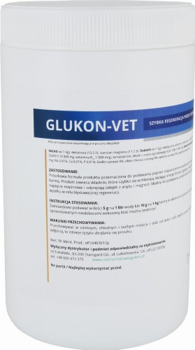 Przejdź do produktu CENTRUM ZDROWIA GOŁĘBI Glukon-Vet 500 g  - regeneracja mięśni,  glukoza i magnez dla gołębi