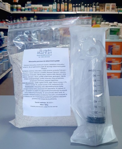 Przejdź do produktu Mieszanka o dokarmiania ręcznego gołębi młodych i piskląt,  kompletny zestaw