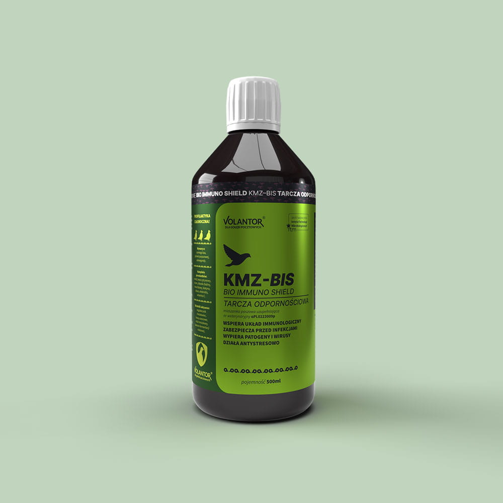 VOLANTOR - KMZ BIS – BIO IMMUNO SHIELD – OCHRONA GOŁĘBI POCZTOWCH PRZED INFEKCJAMI – 500ml